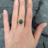 Malachite Ring - Statement Solitaire Ring - Malachite Vintage Ring