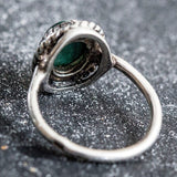 Malachite Ring - Statement Solitaire Ring - Malachite Vintage Ring