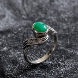 Natural Chrysoprase Ring, Real Chrysoprase, Vintage Green Ring, May Birthstone Ring, Vintage Silver Ring, Green Chrysoprase, Green Ring