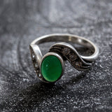 Natural Chrysoprase Ring, Real Chrysoprase, Vintage Green Ring, May Birthstone Ring, Vintage Silver Ring, Green Chrysoprase, Green Ring