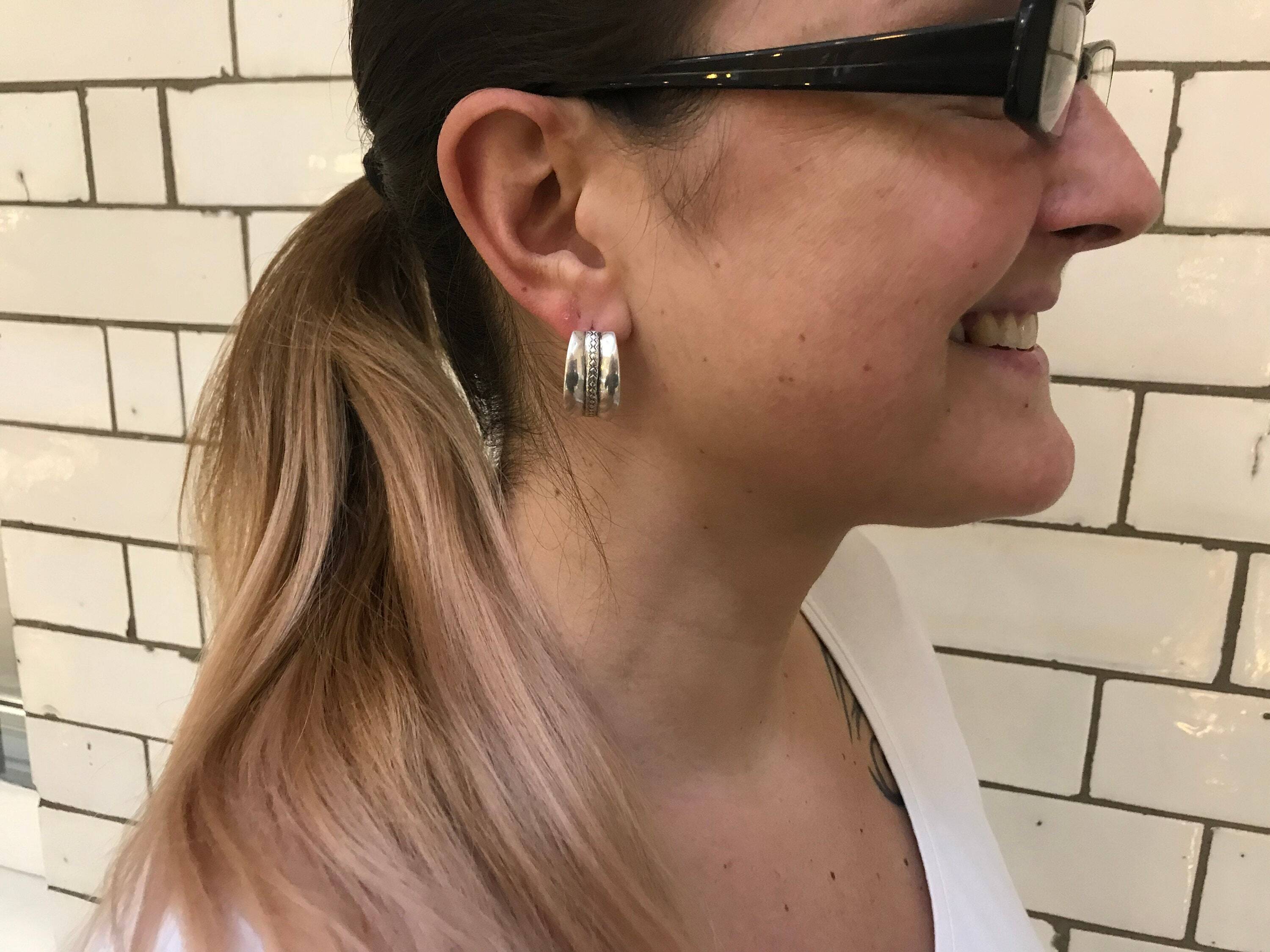 Silver Artistic Earrings, Designer Earrings, Statement Earrings, Stud Earrings, Silver Studs, Artisan Earrings, Solid Silver Earrings