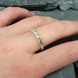 Colorful Eternity Ring - Multistone Band - Vintage Topaz Ring