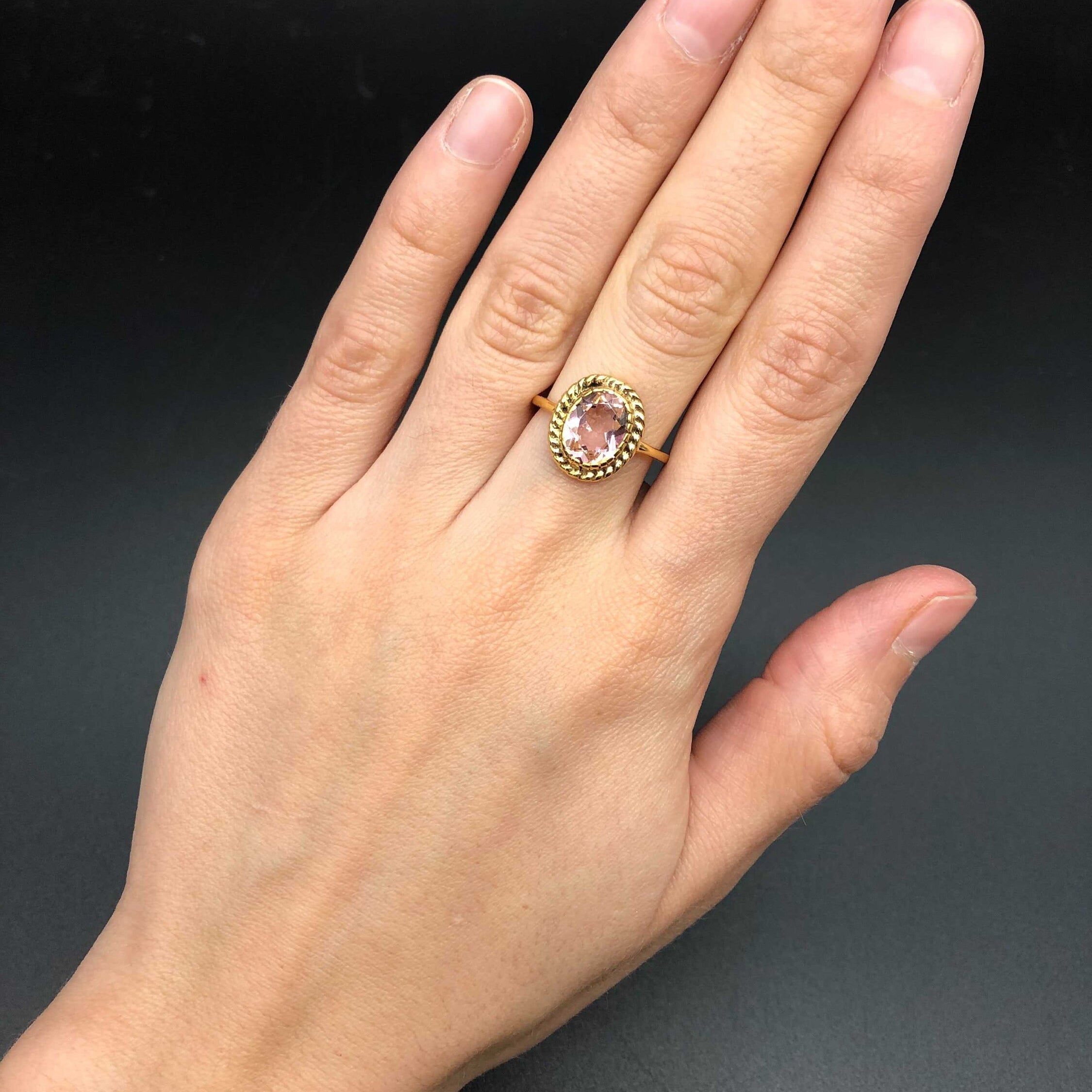 Morganite Ring, Created Morganite, Victorian Ring, Pink Diamond Ring, Vintage Rings, Pink Ring, Pink Solitaire Ring, Silver Ring, Morganite(1)