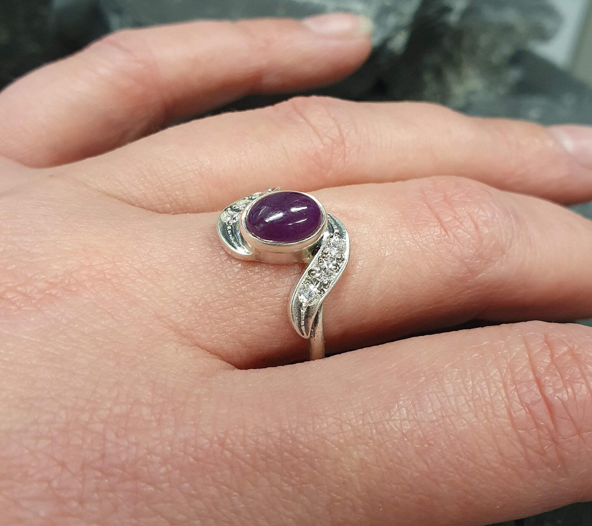 Sterling Silver Natural Ruby Ring with Bezel setting, elegant gift for July birthdays, symbolizes nobility and passion.