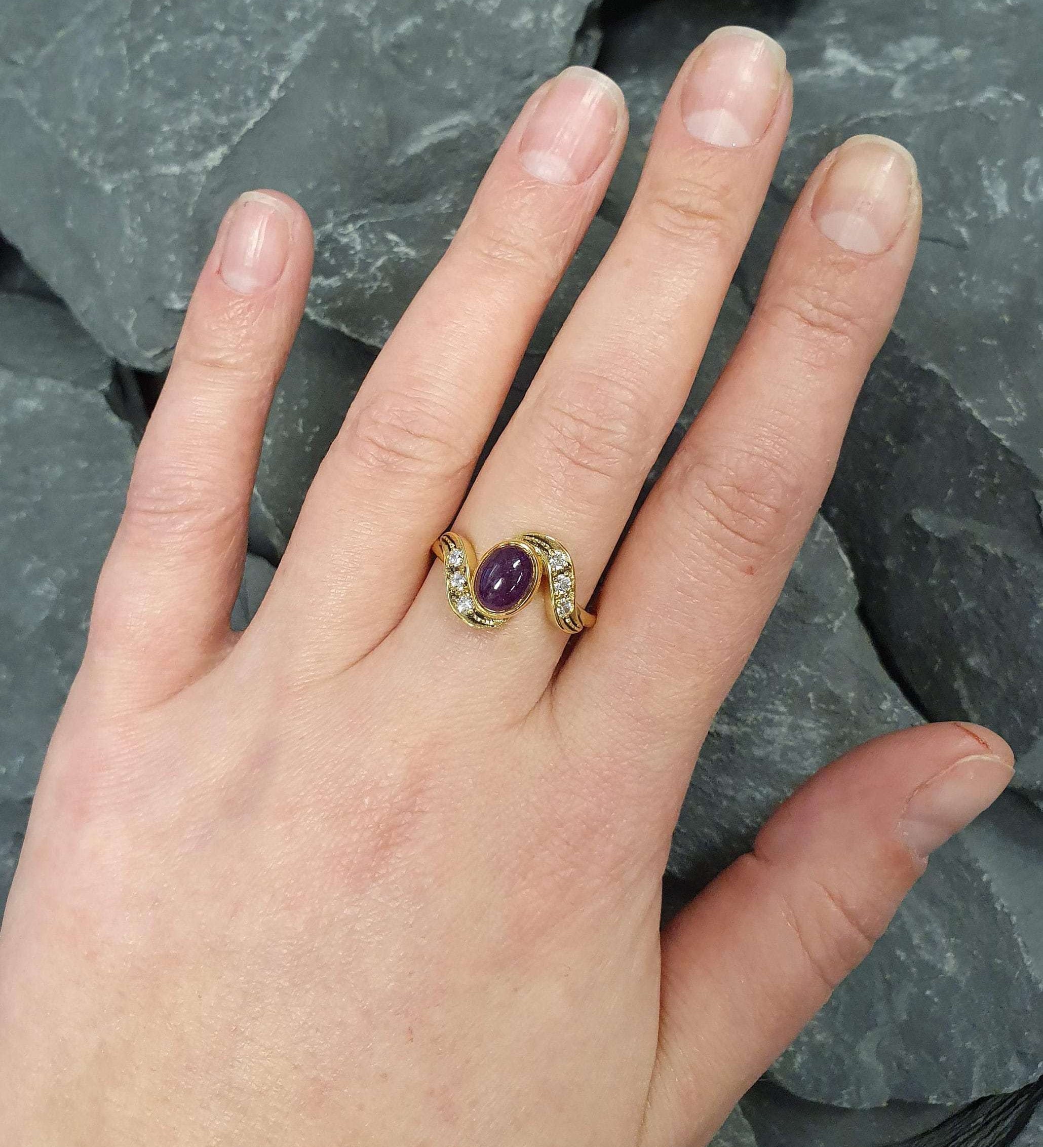 Elegant 18k Gold Vermeil Ring featuring an Oval Natural Ruby, symbolizing nobility and passion—perfect for birthdays or everyday wear.