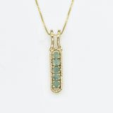 Natural Emerald Pendant made in 18k Gold Vermeil with Round Natural Green Emerald in Channel-Set setting, May Birthstone gift idea, symbolizes growth, harmony, and deep emotional healing, ideal for everyday wear and perfect for birthday gifting and special occasions.