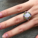 Opal Flower Ring - Victorian Opal Ring - Statement Flower Ring