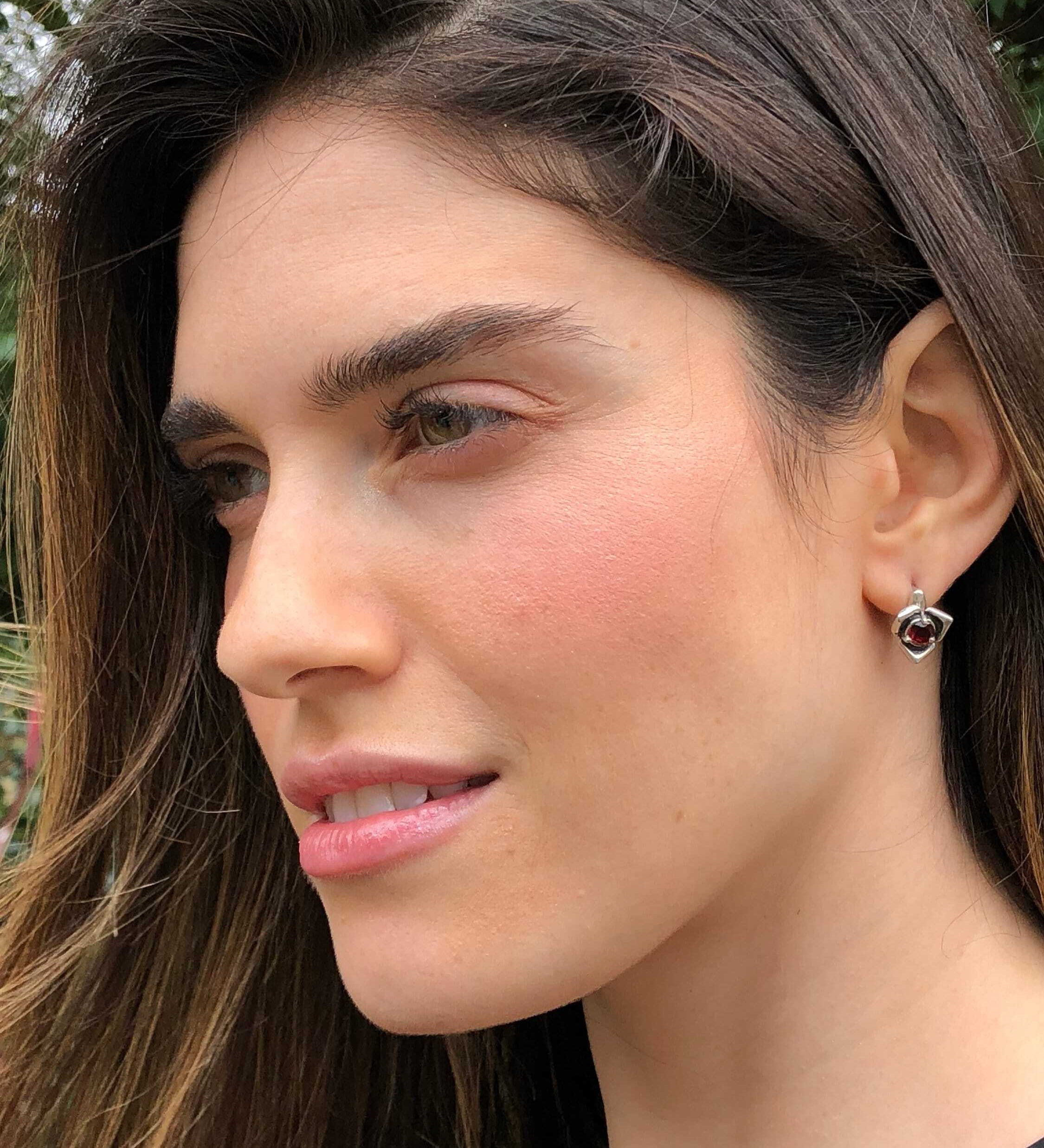 Topaz Rose Earrings, Mystic Topaz, Flower Earrings, Topaz Earrings, Natural Topaz, December Birthstone, Vintage Earrings, Silver Earrings