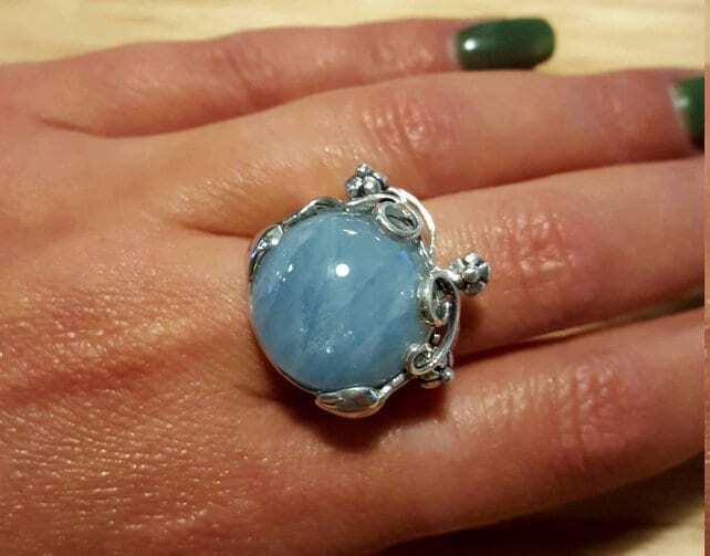 Rhodochrosite Ring, Natural Rhodochrosite, Leaf Ring, Statement Ring, February Ring, Vintage Ring, Birthstone, Silver Ring, Rhodochrosite