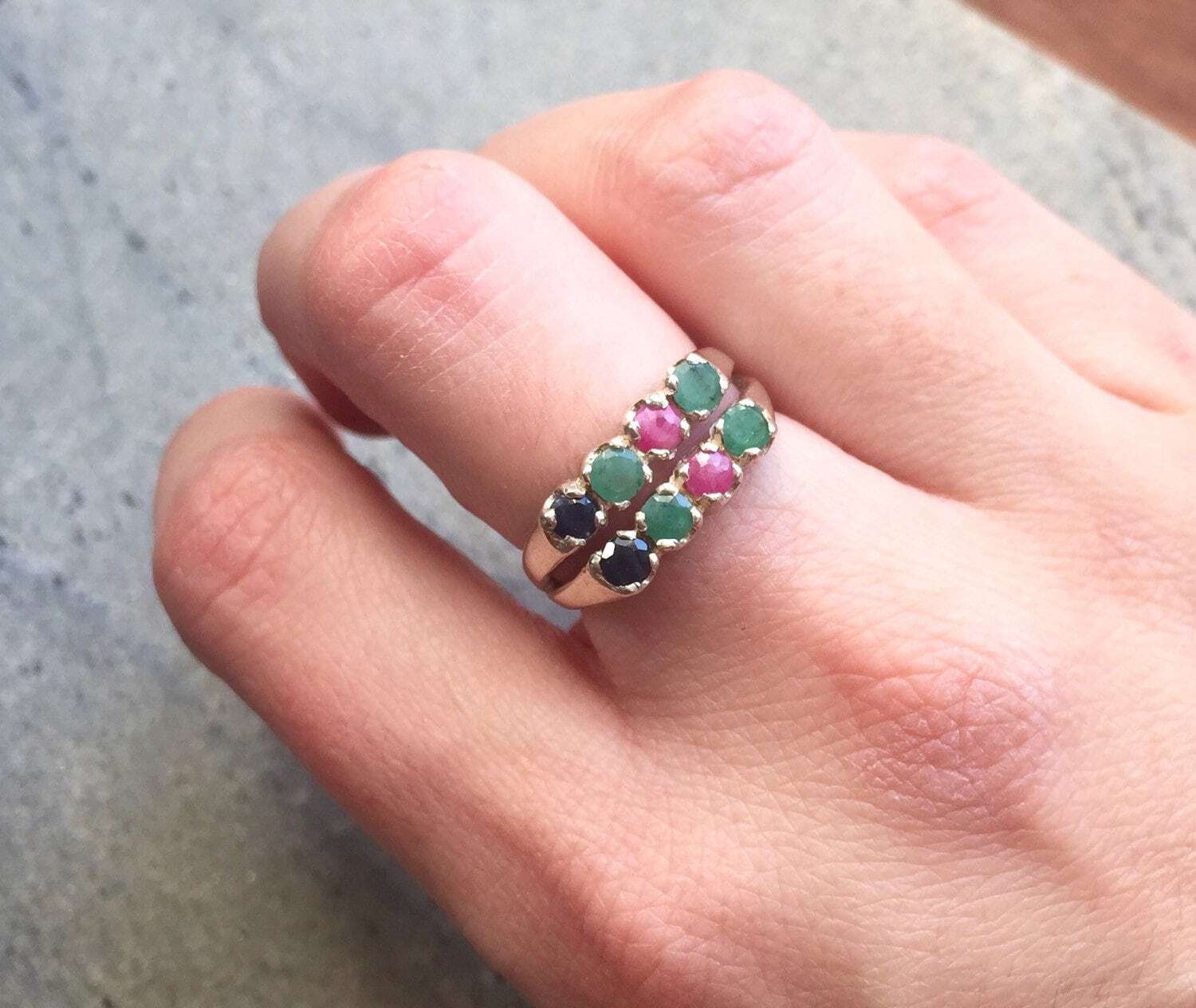 Elegant 925 Sterling Silver ring featuring a stunning round Natural Green Emerald, perfect for May birthdays and special occasions.