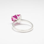 Pink Heart Ring, Created Alexandrite, Alexandrite Ring, Pink Alexandrite Ring, Love Ring, Heart Ring, Pink Promise Ring, Solid Silver Ring