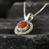 Red Coral Necklace - Red Antique Pendant - Natural Coral Necklace