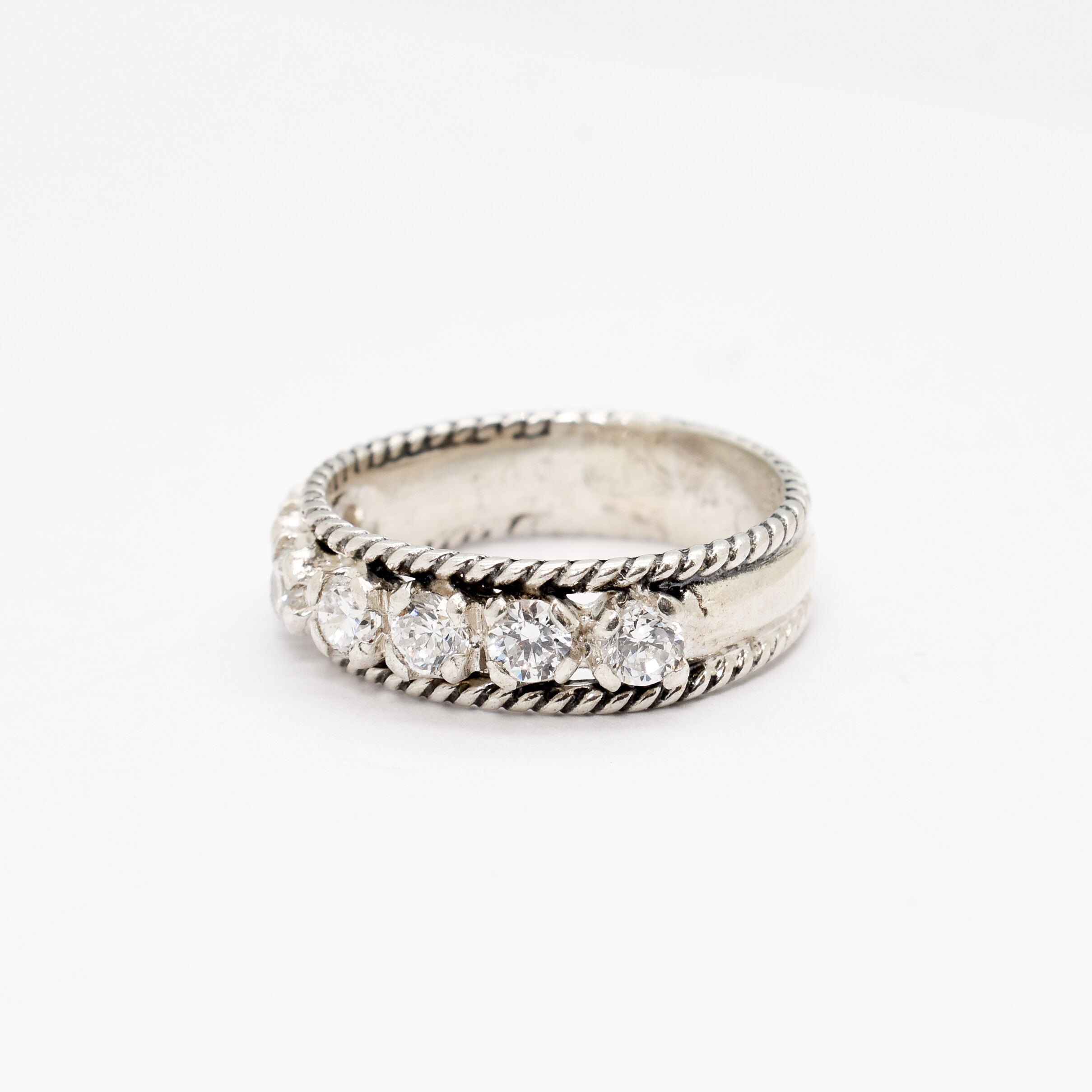 Exquisite Diamond Half Eternity Ring crafted in 925 Sterling Silver, perfect for gifting on birthdays and special occasions.