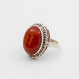 Carnelian Ring - Oval Red Agate Ring - Carnelian Statement Ring