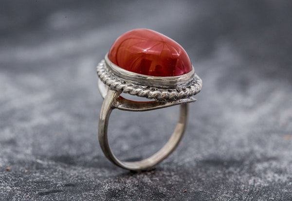 Carnelian Ring with Sterling Silver and 14K Gold – Stilosissima