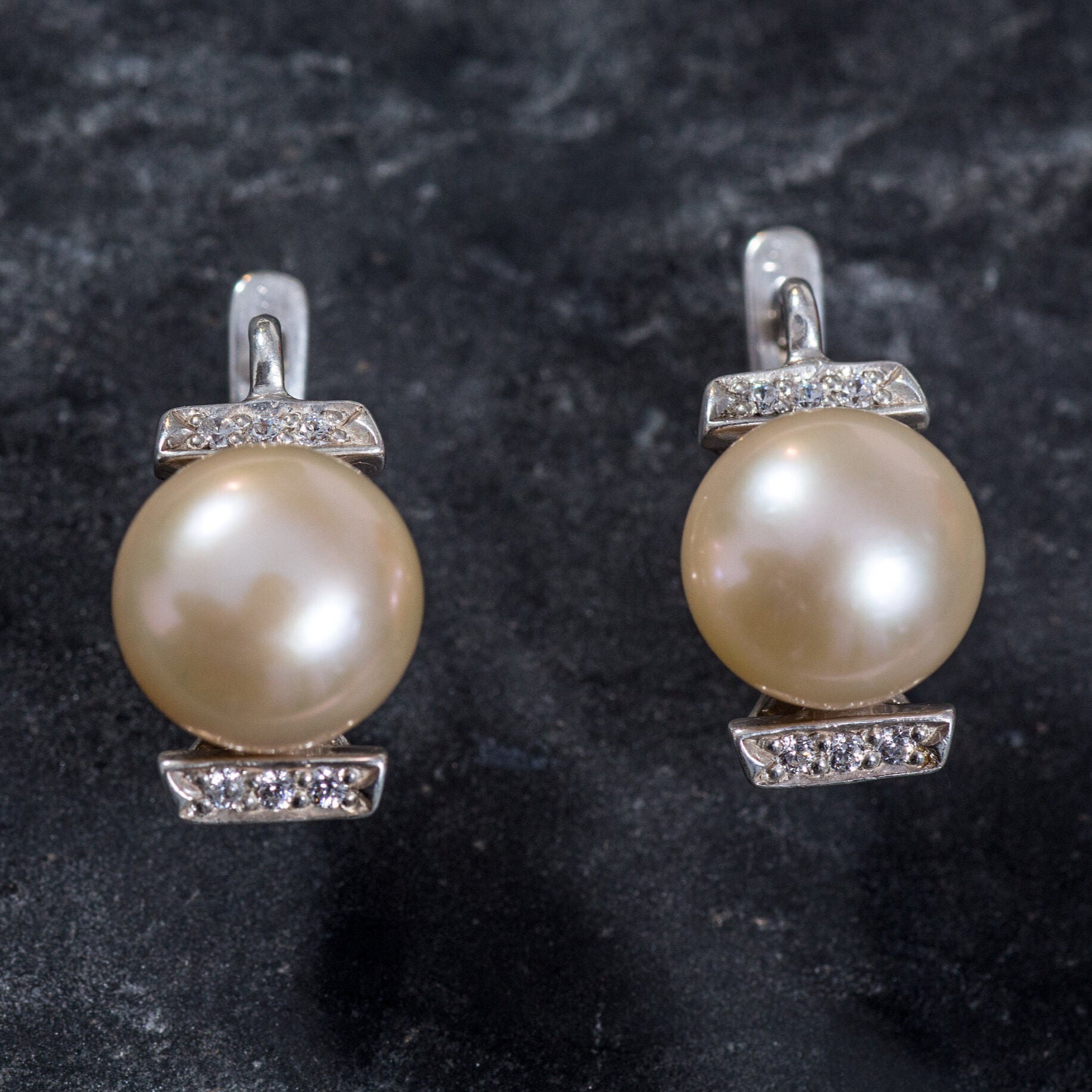 Pearl Earrings, Natural Pearls, Beige Pearl Earrings, Vintage Earrings, June Birthstone, Silver Earrings, Bridal Earrings, White Pearl,Pearl