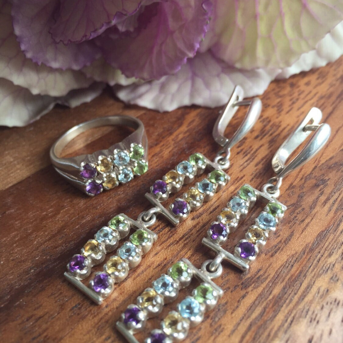 Topaz Earrings, Natural Topaz Earrings, Birthstone Earrings, Natural Citrine, Natural Blue Topaz, Natural Amethyst, Natural Peridot