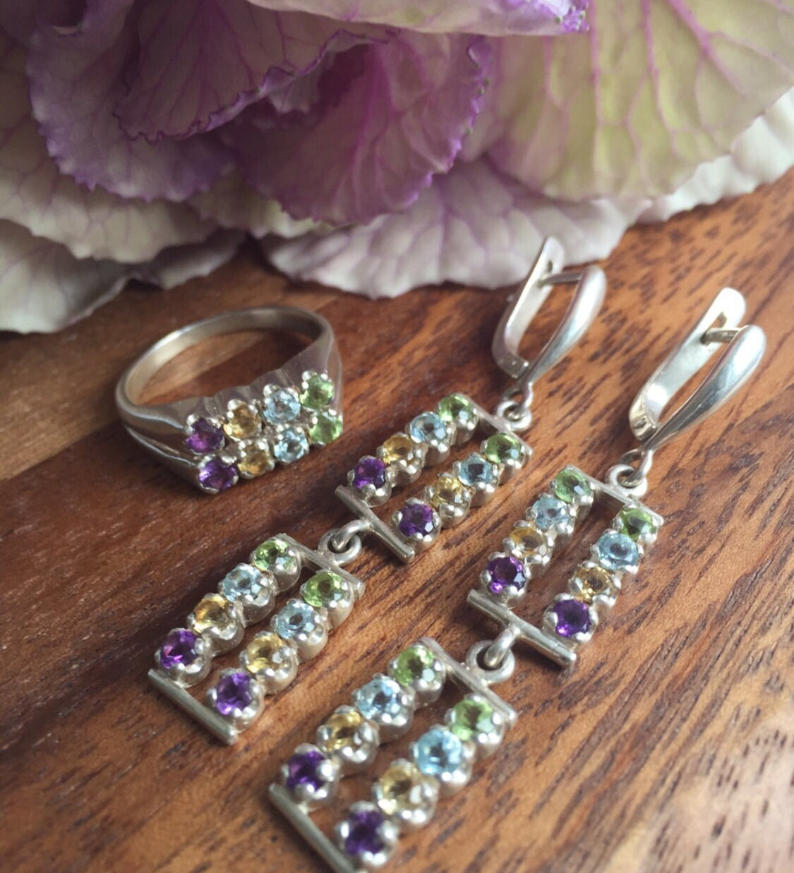 Topaz Earrings, Natural Topaz Earrings, Birthstone Earrings, Natural Citrine, Natural Blue Topaz, Natural Amethyst, Natural Peridot