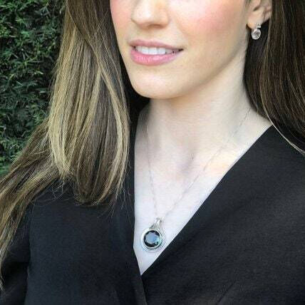 Chrysocolla Pendant, Natural Chrysocolla, Round Pendant, Sagittarius Pendant, Unique Pendant, Blue Pendant, Silver Pendant, Chrysocolla