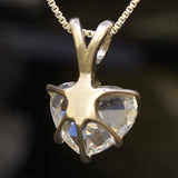 Diamond Heart Pendant - Bridal Diamond Necklace, Love Pendant