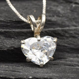 Diamond Heart Pendant - Bridal Diamond Necklace, Love Pendant