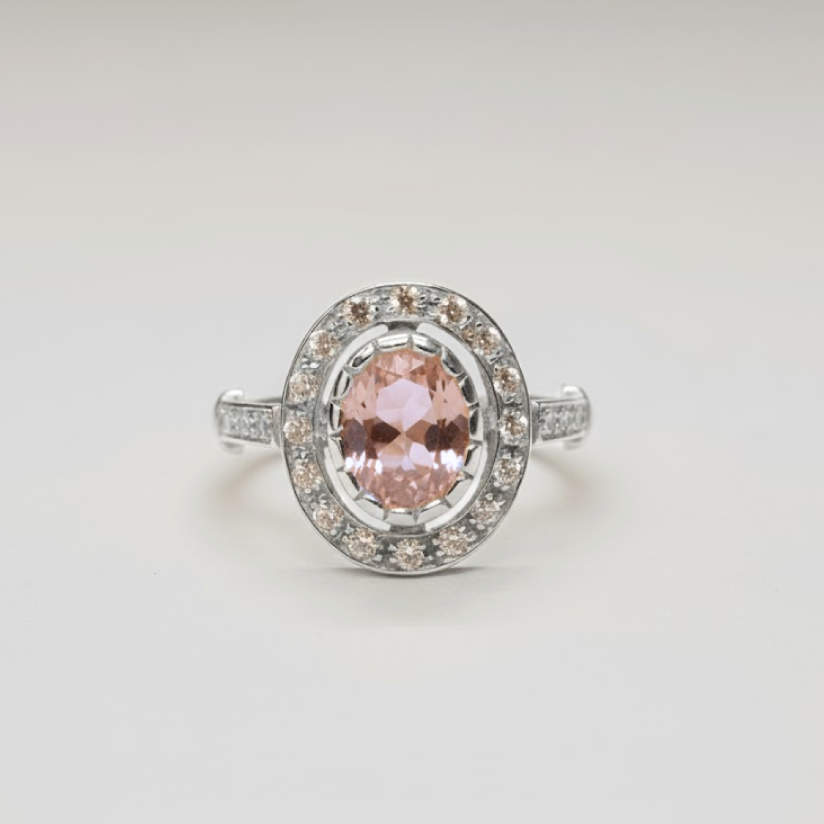 A stylish display of Adina Stone jewelry, featuring elegant designs and sparkling gemstones on a chic backdrop.