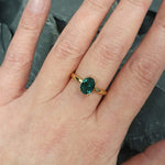 Emerald Ring, Created Emerald, Green Ring, Solitaire Ring, Green Vintage Ring, Promise Ring, Green Diamond Ring, 925 Silver Ring, Emerald(1)