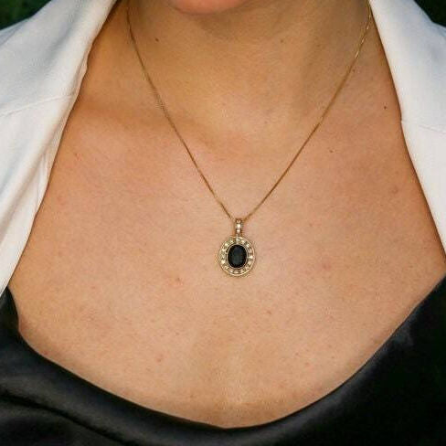 Amethyst Pendant, Vintage Necklace, Antique Pendant, Purple Pendant, Natural Amethyst, February Birthstone, Pendant with Halo, Solid Silver