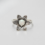 Stunning 925 Sterling Silver ring with round Natural Australian Opal, a perfect symbol of purity for everyday elegance and special occasions.