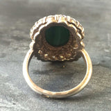 Malachite Ring - Large Green Ring - Vintage Statement Ring