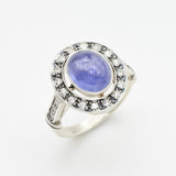 Tanzanite Gold Ring - Victorian Ring, Natural Tanzanite Ring, Vintage Tanzanite Ring