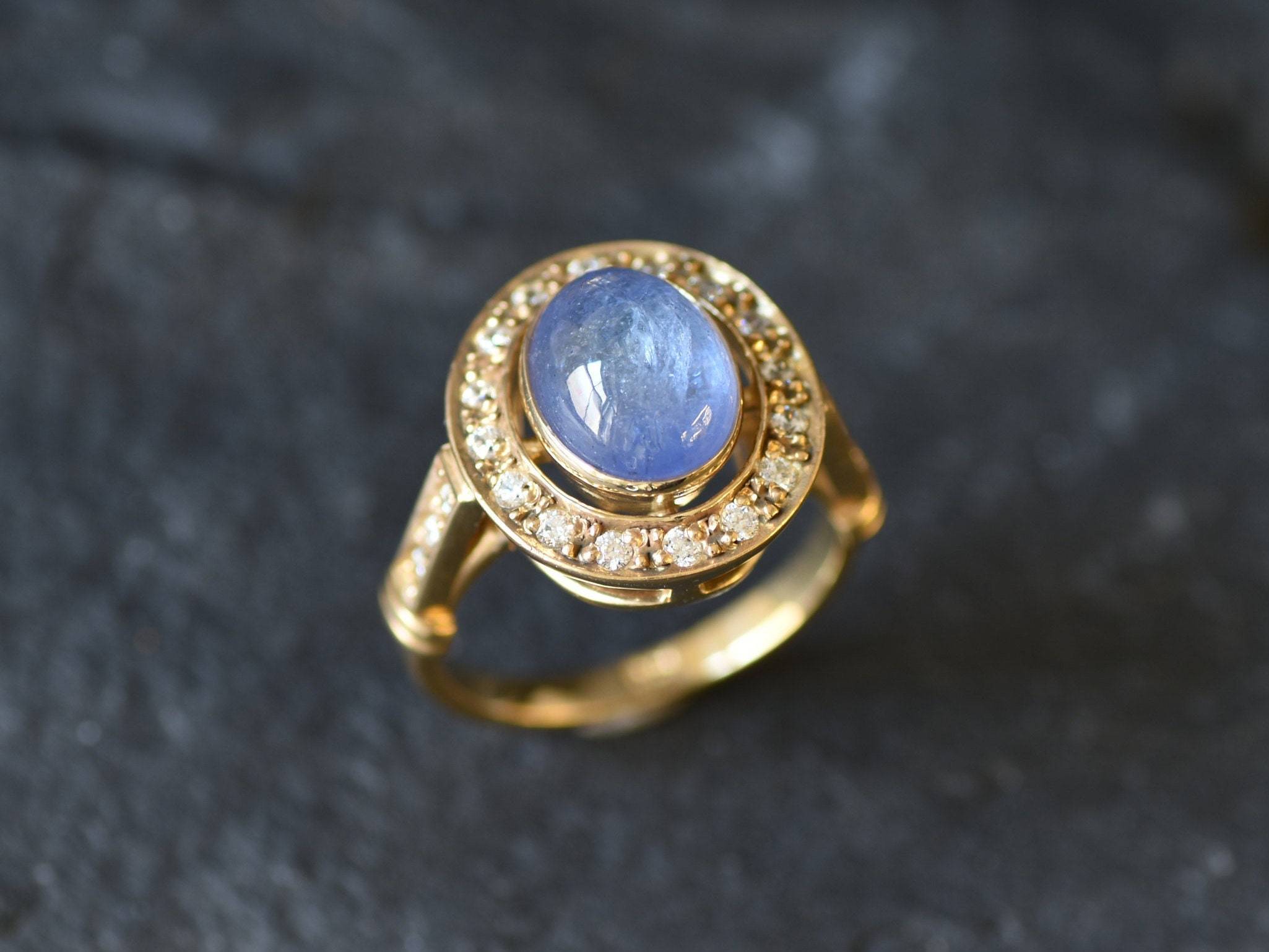 Tanzanite Ring, Natural Tanzanite, December Birthstone, Blue Vintage Rings, December Ring, Blue Ring, Vintage Rings, Silver Ring, Tanzanite(1)