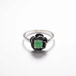Natural Emerald Ring made in 925 Sterling Silver with Round Natural Green Emerald in Prong setting, May Birthstone gift idea, symbolizes growth, harmony, and deep emotional healing, ideal for everyday wear and perfect for birthday gifting and special occasions.