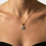 Elegant Gold Daisy Pendant in 18k Gold Vermeil, perfect for daily wear and special occasions like birthdays.