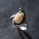 Opal Ring made in 925 Sterling Silver with White Opal in setting, October Birthstone gift idea, symbolizes creativity, emotional protection, and inner transformation, ideal for everyday wear and perfect for birthday gifting and special occasions.