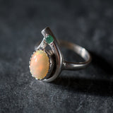 Elegant Opal Ring in 925 Sterling Silver featuring a radiant White Opal, ideal for special occasions and everyday elegance.