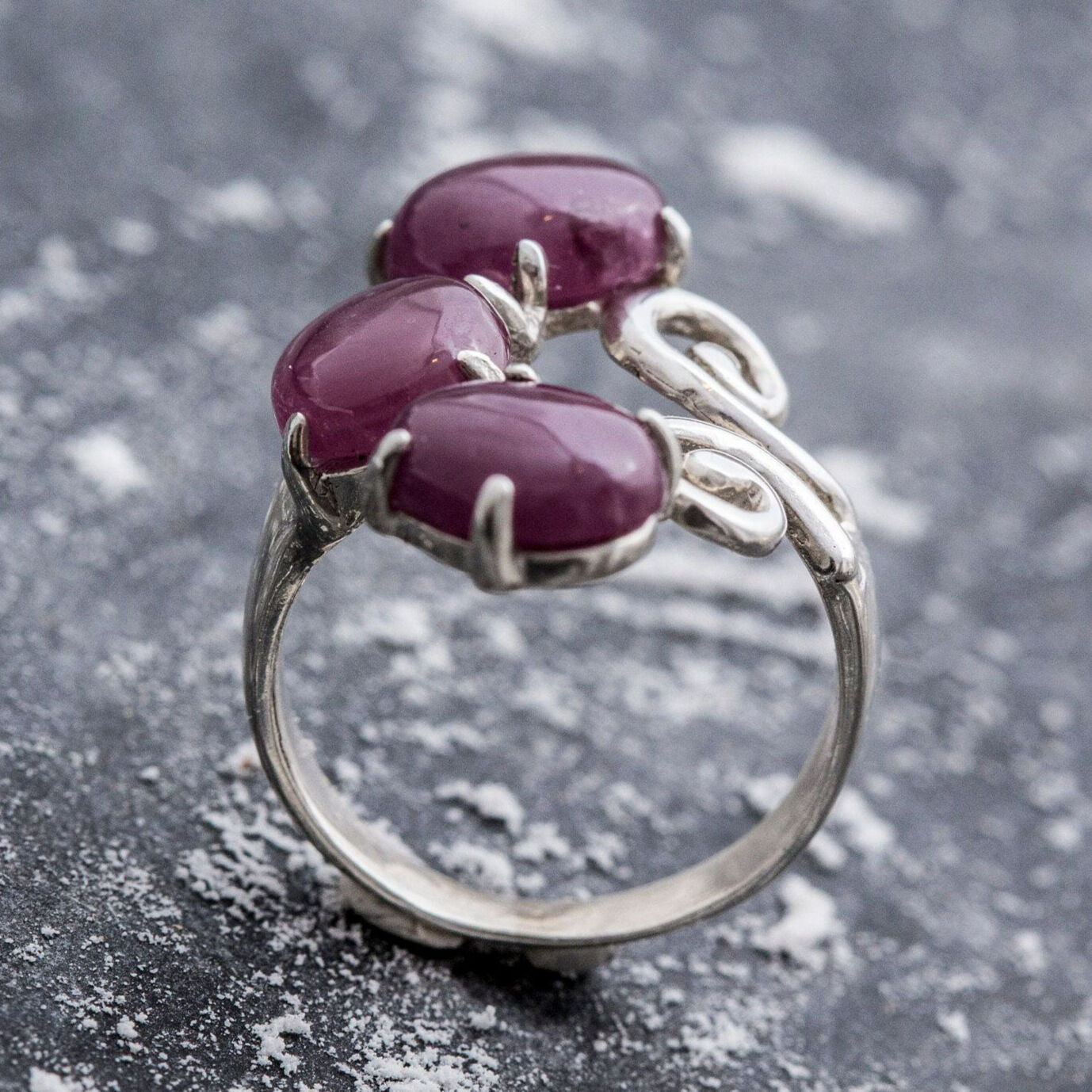 Stylish 925 Sterling Silver Ruby Ring with an exquisite oval red ruby, ideal for daily wear and meaningful gifts.