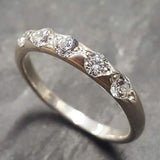 Half Eternity Diamond Ring - Gold Band, Stackable Diamond Ring, Vintage Diamond Band