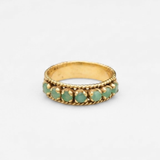 Natural Emerald Ring made in 18k Gold Vermeil with Round Natural Green Emerald in Channel-Set setting, May Birthstone gift idea, symbolizes growth, harmony, and deep emotional healing, ideal for everyday wear and perfect for birthday gifting and special occasions.