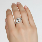 Elegant Two Stone Diamond Ring in 925 Sterling Silver - Perfect for everyday elegance and special occasions.