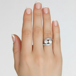 Beautiful Two Stone Diamond Ring in 925 Sterling Silver - A dazzling accessory for daily wear and special celebrations.