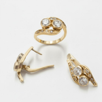 Adina Stone material options for 925 Sterling Silver, 18K Yellow Gold Vermeil, 18K White Gold Vermeil, 18K Rose Gold Vermeil.