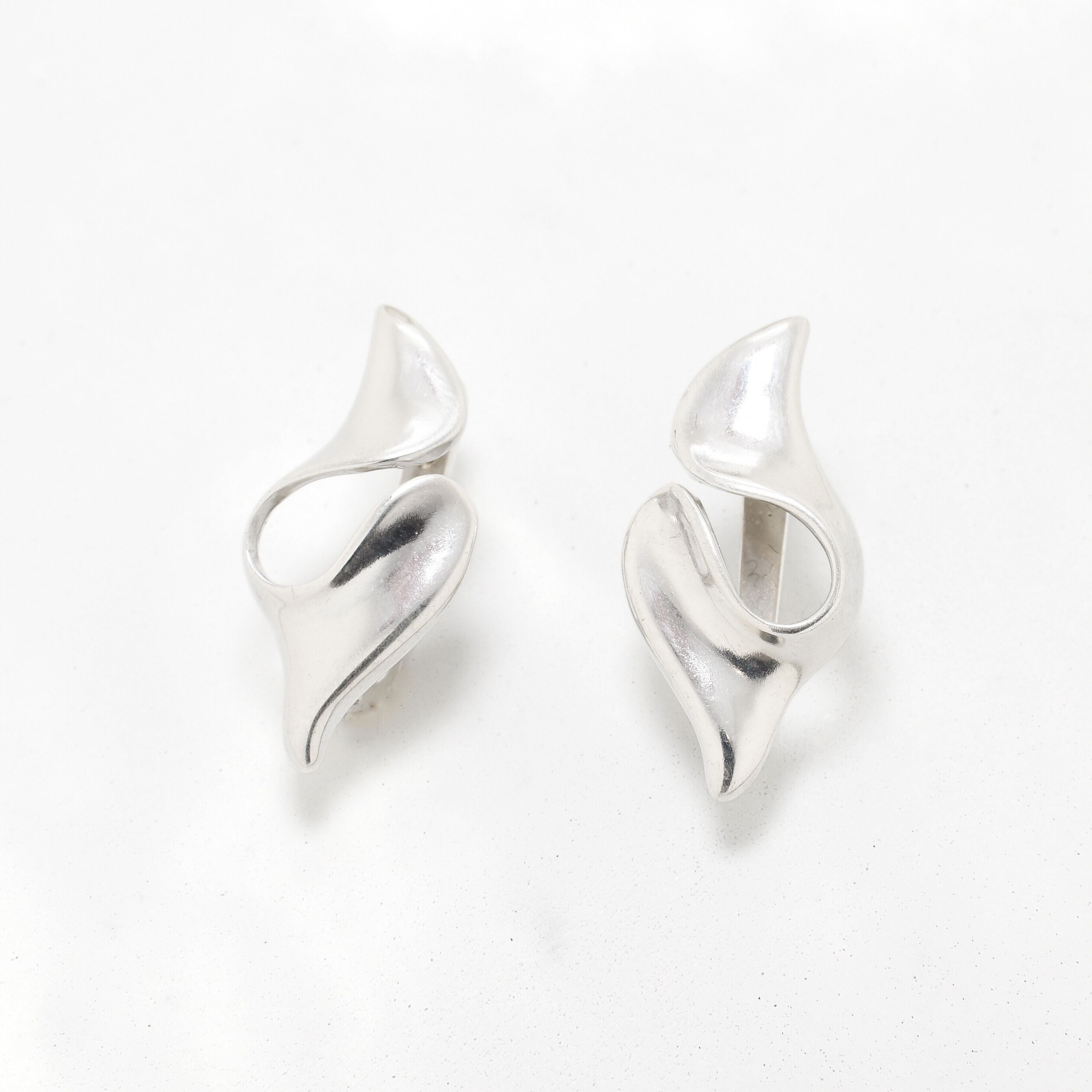 Asymmetric Silver Earrings - Statement Studs - Artistic Silver Earrings made in 925 Sterling Silver. Ideal for everyday wear and perfect for birthday gifting and special occasions.