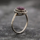 Ruby Vintage Ring - Red Oval Ring - July Birthstone Ring