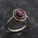 Ruby Vintage Ring - Red Oval Ring - July Birthstone Ring