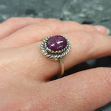 Ruby Vintage Ring - Red Oval Ring - July Birthstone Ring