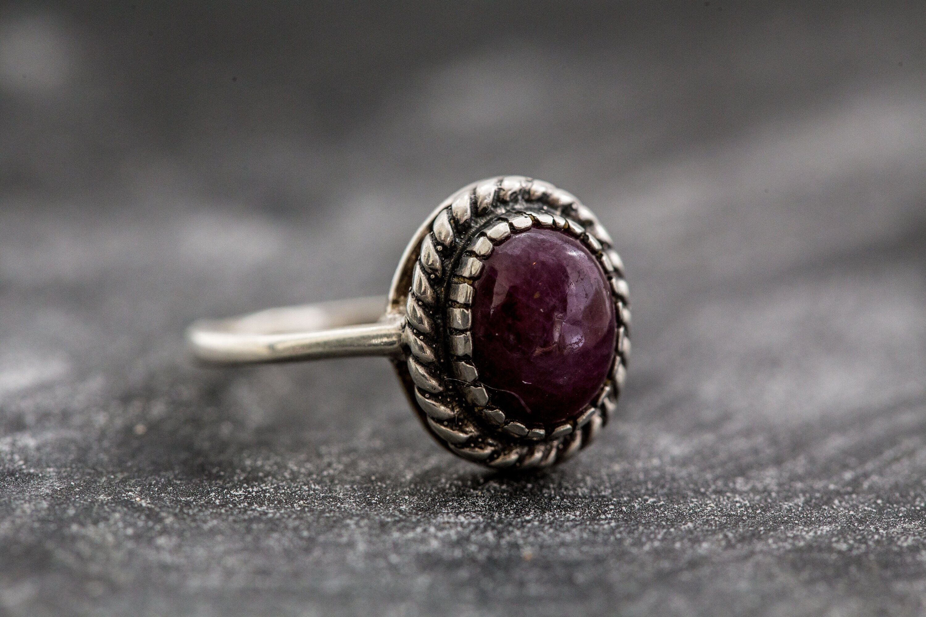 Natural Ruby Ring made in 925 Sterling Silver with Oval Natural Red Ruby in Solitaire setting, July Birthstone gift idea, symbolizes nobility, purity, and passion, ideal for everyday wear and perfect for birthday gifting and special occasions.