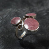 Rhodochrosite Ring - Pink Statement Ring - Large Boho Ring