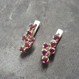 Genuine Ruby Earrings - Red Drop Earrings - July Birthstone Earrings