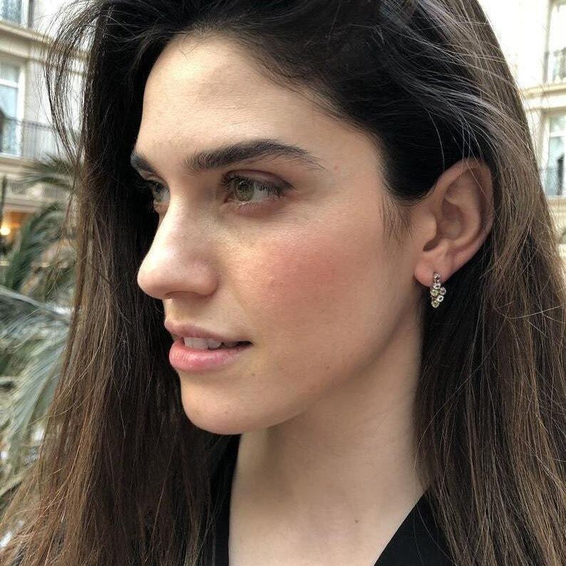 Elegant 925 Sterling Silver Ruby Earrings featuring round natural red rubies, perfect for birthdays and special occasions.